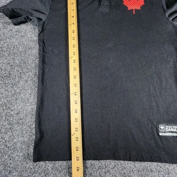 Team Canada Hudson's Bay Olympics Polo Golf Shirt Men's Size Small Black - Picture 9 of 9